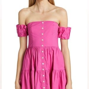 Magenta STAUD midi dress
